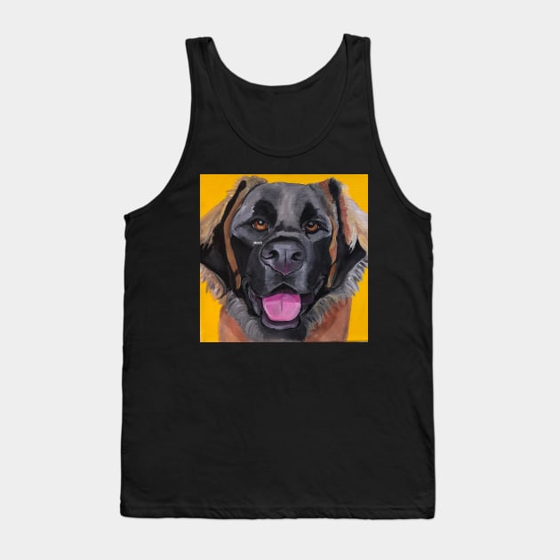 Black Newfoundland Dog Tank Top by Lil' Angel Pet Portraits